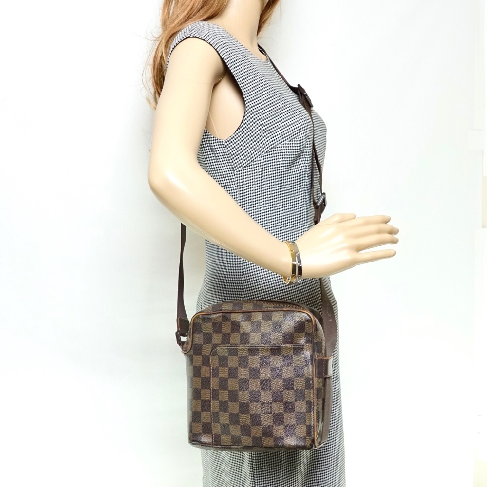 Auth Louis Vuitton Olav Pm Ebene Damier #2577L22 - Picture 2 of 7